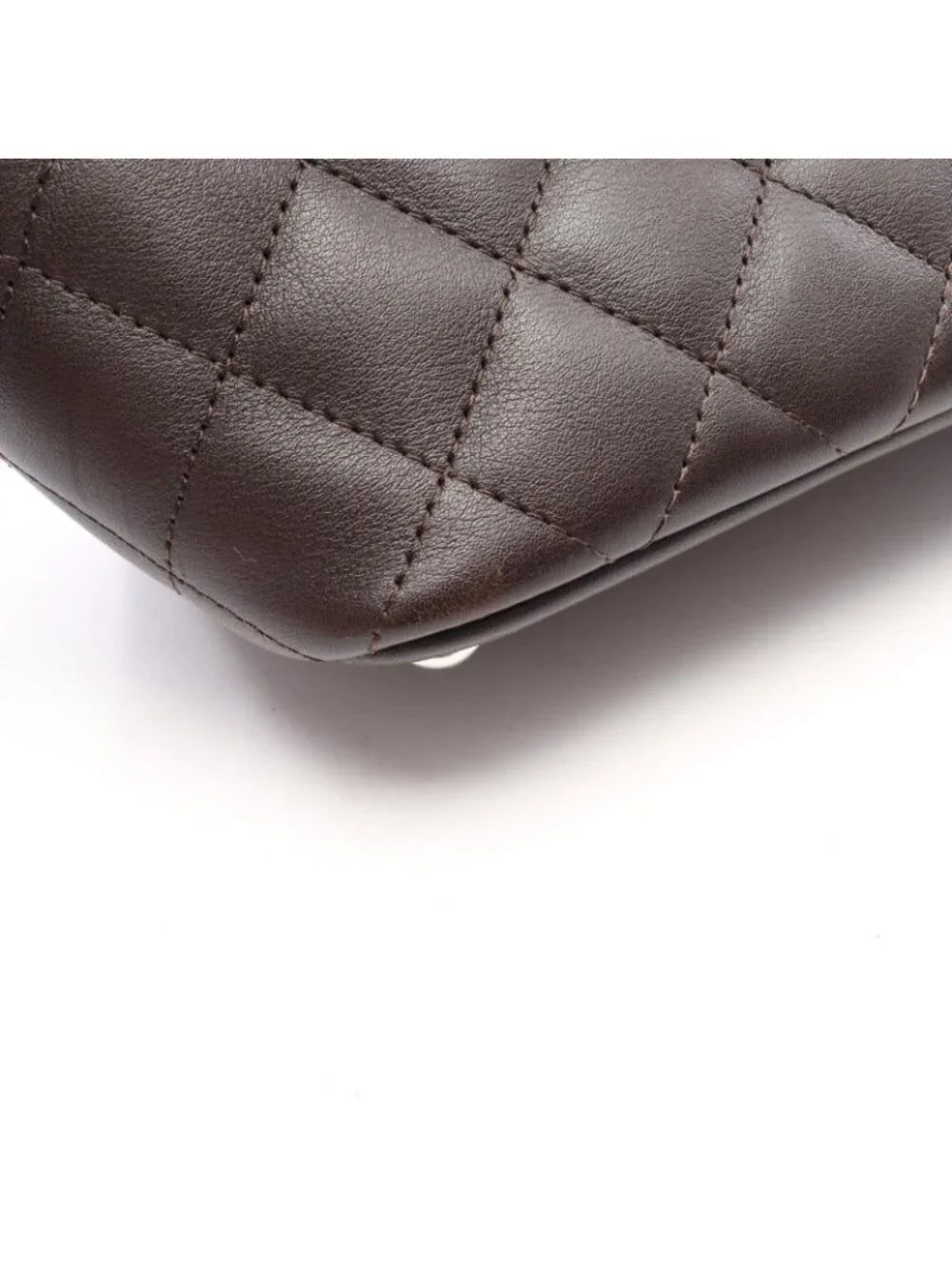 Chanel Tote Bag Cambon Line Medium Dark Brown Leather Patent